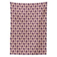 thumbnail image 3 of Ambesonne Purple Tablecloth Rectangular Table Cover, Ancestral Blooming Nature, 60"x84", Beige Plum, 3 of 4