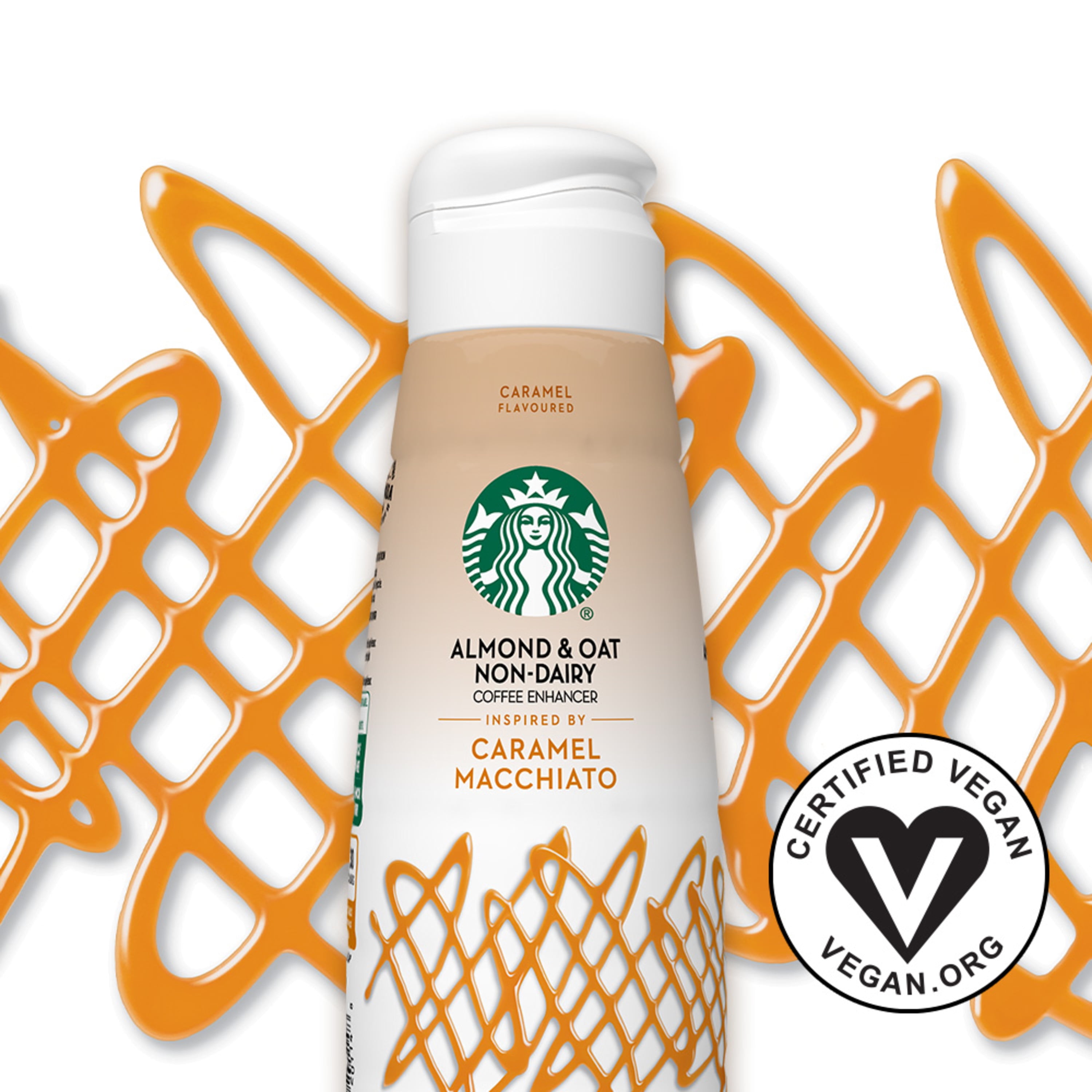 Starbucks Almond And Oat Non Dairy Caramel Macchiato Coffee Enhancer, 0.8 L