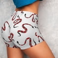 thumbnail image 4 of Kdxio Red Snake Print Workout Shorts for Women Seamless Soft Smooth Gym Yoga Scrunch Active Shorts, 4 of 9
