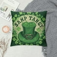 thumbnail image 2 of Nawypu Happy St. Patrick's Day Pillow Covers Clover Hat Beer Square Throw Pillow Covers, Cozy Cushion Case for Men Women Boys Girls Holiday Home Decor Green, 2 of 5