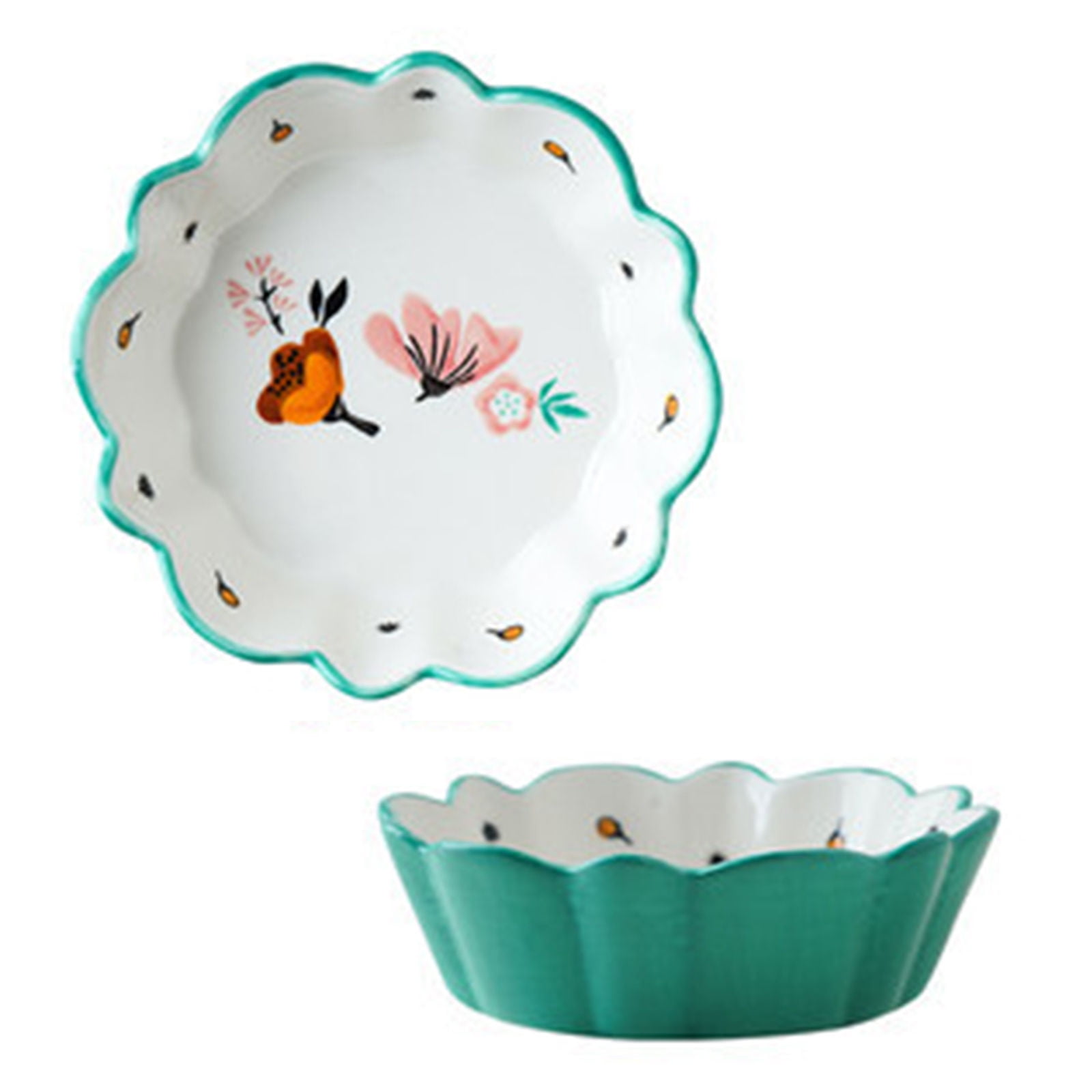 Qeeadeea Small Round Baking Dish Set Of 2, Round Ceramic Pie Plate