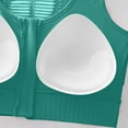 thumbnail image 6 of GUZOM Women's Front Zipper Sports Bra, Racerback Mesh Panel, Moisture Wicking, Medium Impact, Free Size (Fits S-L) - Green, 6 of 6