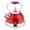 Red, variant on HausRoland Stainless Steel Whistling Kettle 3.7 Qt (3.5 L) Stovetop Kettle with Ergonomic Handle Tea Kettle for Stove Top, Green