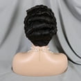 thumbnail image 4 of Pixie Cut Wig Short Bob Curly Human Hair Wigs Cheap 13X4 Transparent Lace Natural Black Color Water Deep Wave Lace Front Wig for Women, 4 of 7
