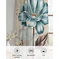 thumbnail image 6 of Blue Tulip Sheer Curtains 39 Inch Length 2 Panels Set for Living Room/Bedroom, Retro Flowers Leaves Butterfly Plants Khaki Kitchen Curtains Grommet Semi-Sheer Curtains Window Treatments 27.5"x39"x2, 6 of 7