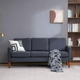 thumbnail image 3 of Ktaxon 3 Piece Sofa Set with Sofa, Loveseat, and Accent Chair For 6 Person, Modern Fabric Couch Furniture for Small Apartment Living Room Bedroom Dark Grey, 3 of 11