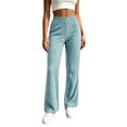 thumbnail image 3 of Otvok Ladies Textured Knit Bottoms, Stretch Waist Fashion Flare Pants for Shopping & Leisure Wear, 3 of 7