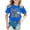 Blue, variant on MIXUE Toddler Girls Tops & T-Shirts Summer Last Day Of School Letter Print Round Neck Short Sleeve Loose Fashion Pullover T Shirts Daily-Wear,Blue,3-4 Years