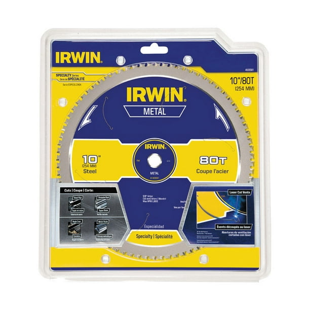 Irwin Marathon 10 in. Dia. x 5/8 in. Circular Saw Blade Steel 80 teeth