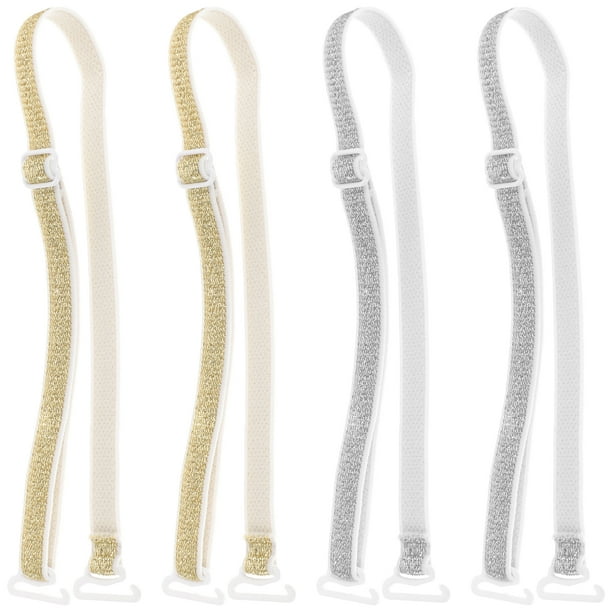 2 pares de tirantes de sujetador decorativos de extensión, tirantes desmontables para mujer