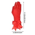 thumbnail image 3 of Fashion Chiffon White Marriage Party Bride Mittens Driving Gloves Bow Lace Gloves WHITE, 3 of 8