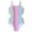Rainbow Gradient, variant on Girls One Piece Rainbow Gradient Side Cut-out Swimsuits Big Kid Bathing Suit with Adjustable Straps Size 16