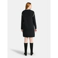 thumbnail image 2 of Time and Tru Women's Tipped Sweater Dress, Midweight, Sizes XS-XXXL, 2 of 4