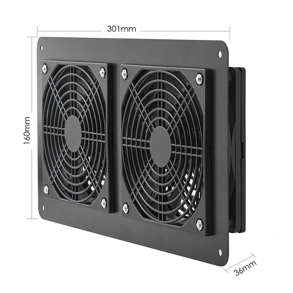 BTOER 30W Solar Panel Outdoor Solar Exhaust Fan Dog Chicken Coop RV Greenhouse Fan Solar fan