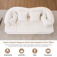 thumbnail image 4 of Timbernest 70" Convertible Sleeper Sofa, 2-in-1 Chenille Boneless Loveseat, Folding Floor Cloud Couch for Living Room Apartment, Milk White, 4 of 14