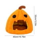 thumbnail image 3 of Cama de algodón para gatos con forma de calabaza de Halloween, semicerrada y cálida, con cojín extraíble y lavable y base antideslizante, ideal para decoración navideña de mascotas pequeñas., 3 of 6