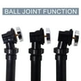 thumbnail image 4 of Westbrass D50A27BJ-62 27" Cable Drive Standard Bath Drain Trim Kit with Rotary Overflow Cover Knob on a Ball Joint Elbow, Pop-Up Stopper and Sch. 40 ABS Fittings, Matte Black, 4 of 8