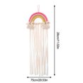 thumbnail image 4 of Pinzas para el cabello almacenamiento niñas DIY lazo para el cabello almacenamiento boho colgante de pared arco iris, decoración del hogar Adepaton LKX-1584, 4 of 8