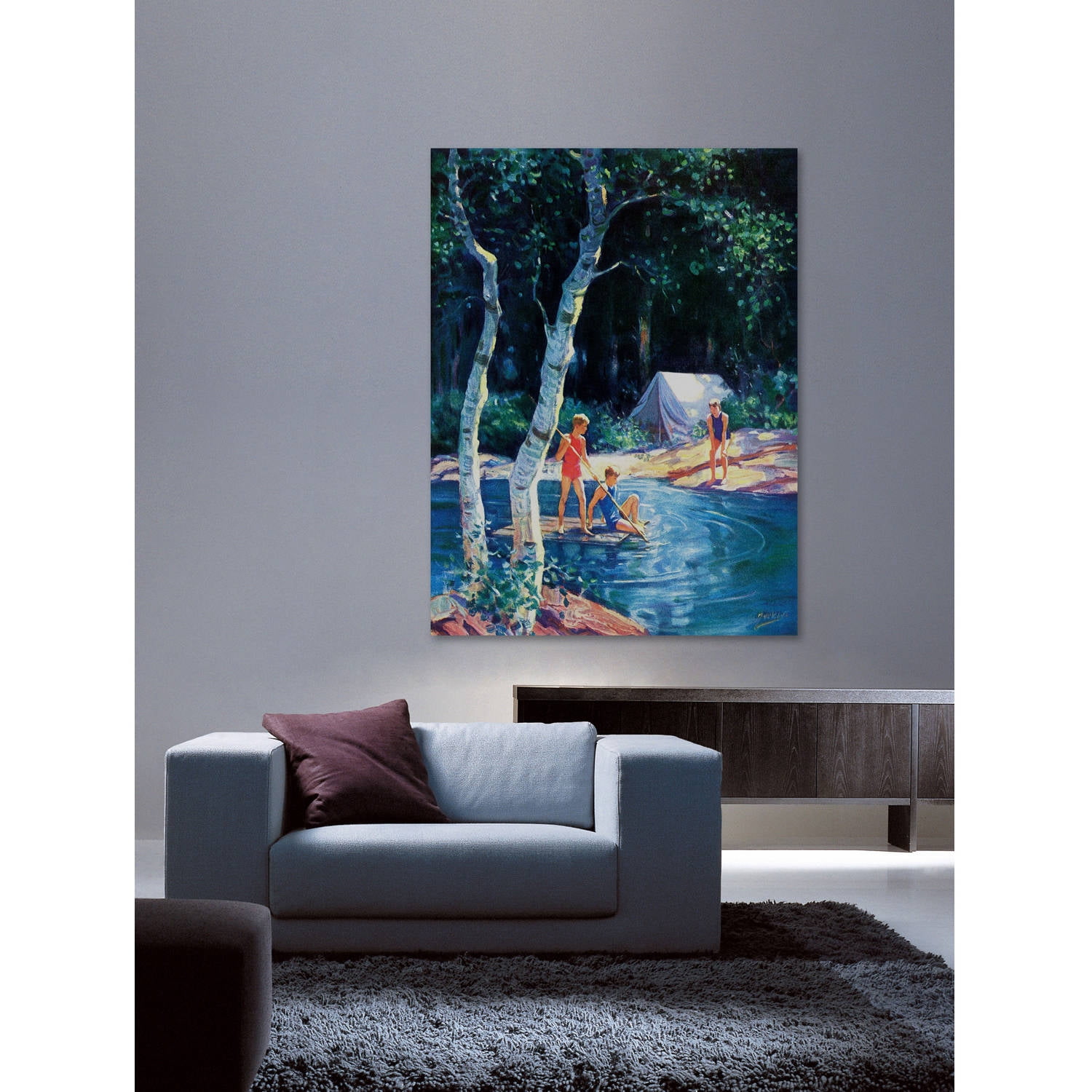 Marmont Hill - "Summer Camping" Painting Print on Wrapped Canvas