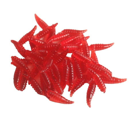 Fishing Worm 50pcs Soft Bread Worm Bait Realistic Fishing Lures And Baits For Saltwater Trout Bluegill Bass Pike Freshwater