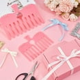 thumbnail image 5 of 2 Size 5/6.8 Inch Pink Maker Comb Ribbon Maker for Gift Bows Hair Bows Wristlet Corsages Home Decorations Holiday Wreaths DIY Projects and Crafts Tool for DIY, 5 of 6
