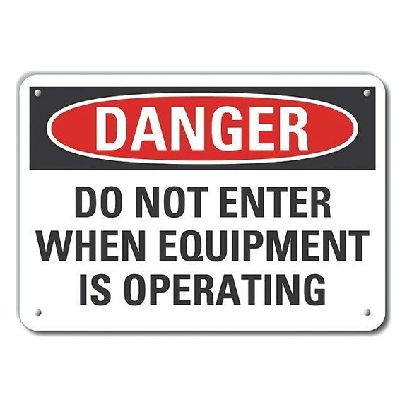 Lyle Mach&Operation Danger Sign,10x14in,Alum LCU4-0584-NA_14X10
