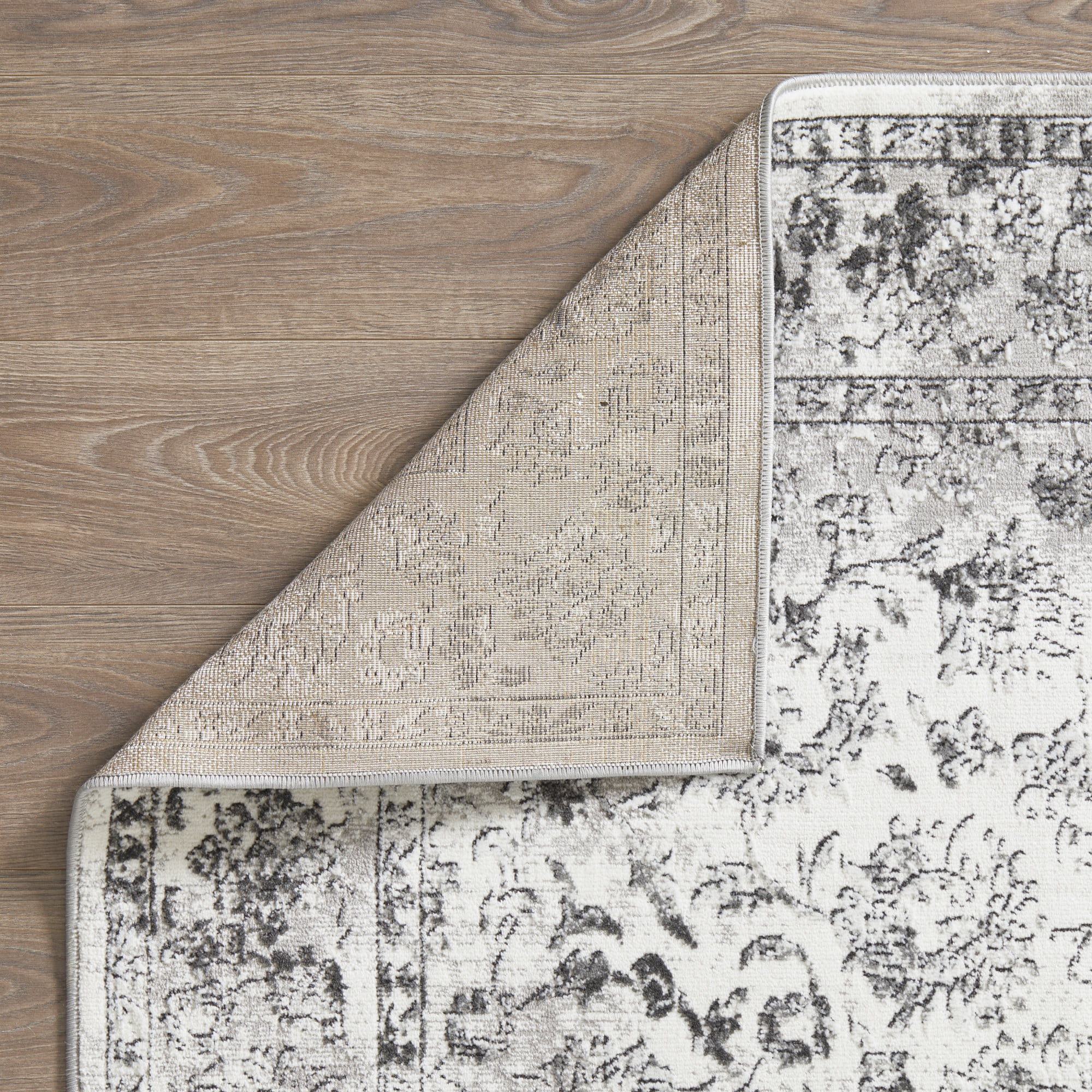 Loomaknoti Aysal Alazah 4' x 6' Grey Oriental Indoor Area Rug