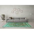 thumbnail image 3 of Ahgly Company Indoor Rectangle Persian Turquoise Blue Traditional Area Rugs, 4' x 6', 3 of 4