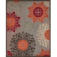 thumbnail image 1 of Unique Loom Modern Collection Carved Botanical Transitional Indoor and Outdoor Flatweave Area Rug, 8 x 10 Feet, Brown/Beige, 1 of 1