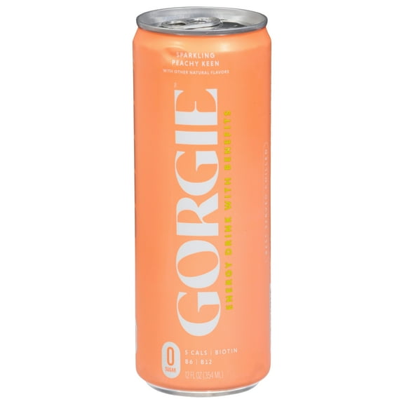 Gorgie Peachy Keen Sparkling Energy Beverage 12 flo oz (Pack Of 12)