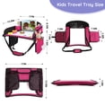 thumbnail image 2 of Kids Travel Tray, Play Tray For Kids Car Seat, Toddler Road Trip Essentials, Drawing Lap Tray With Storage Space for Airplane, Multifunctional Activity Tray Road Trip Must Haves For Kids , Pink, 2 of 8