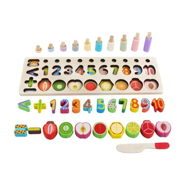 Fridja Wooden Puzzle Number Count Matching Math Learning Educational Counting Kids Toys