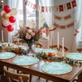 thumbnail image 5 of Coastal Round 13 Inch Placemats Set of 6, Summer Nautical Beach Coral Starfish Blue Ombre HeatResistant Non Slip Place Mats for Dining Table, Wipeable Braided Kitchen Table Mats for Housewarming, 5 of 9