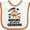 White and Orange, variant on Inktastic Monkey I Love Hanging out with My Grandma Boys or Girls Baby Bib