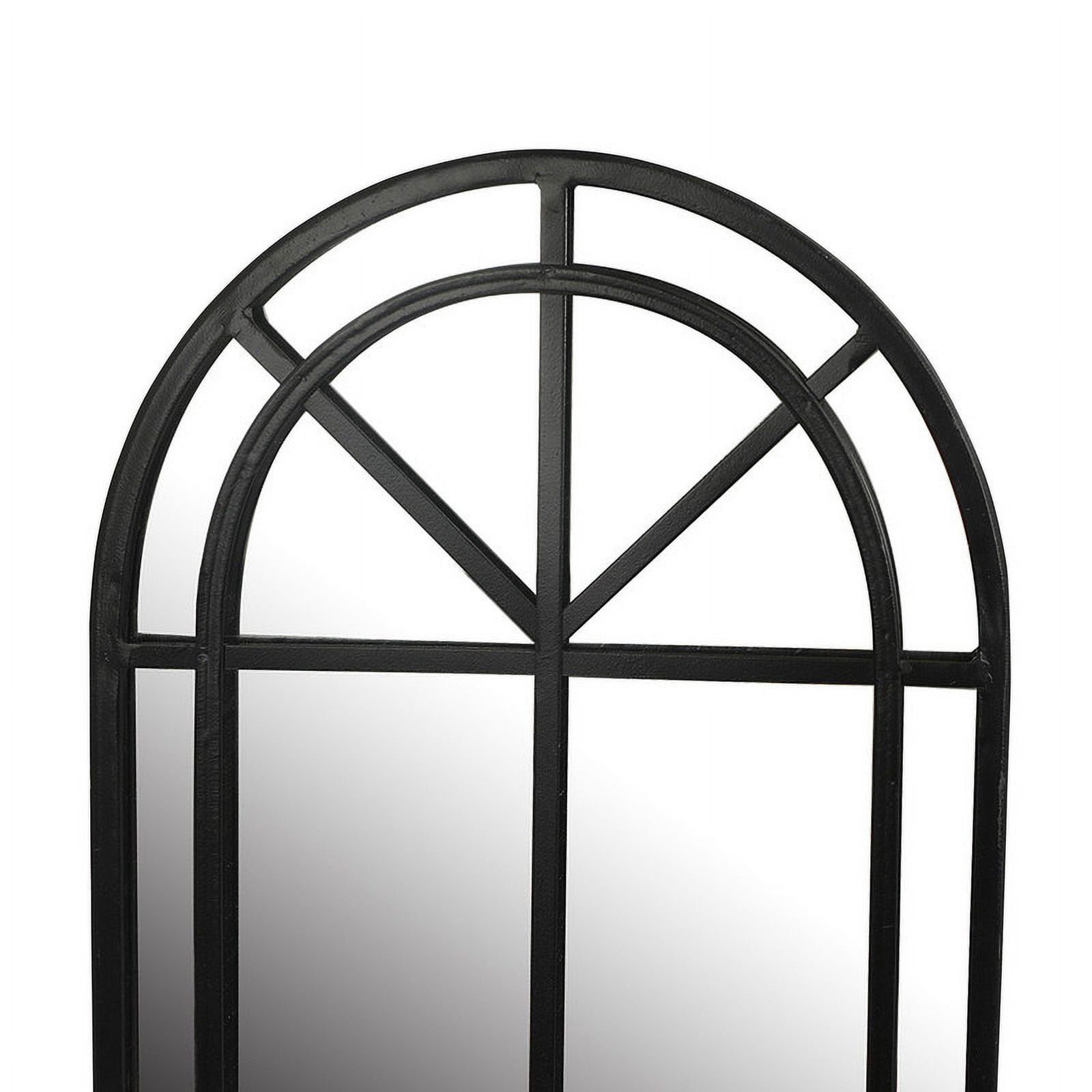 Rosalind Black Arch Metal Farmhouse Wall Mirror