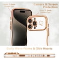 thumbnail image 2 of for iPhone 14 Pro Case 6.1 inch,Cute Curly Wave Frame Case with Love Heart Pattern,Luxury Plating Edge Full Camera Protection Shockproof Phone Case for Women Girls-White, 2 of 13