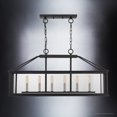 thumbnail image 5 of Luxury Transitional Indoor Chandelier, 17.25''H x 36.00''W, with Modern Farmhouse Style Elements, Modern Design, Natural Black Finish and Clear Glass, UQL3530, 5 of 6