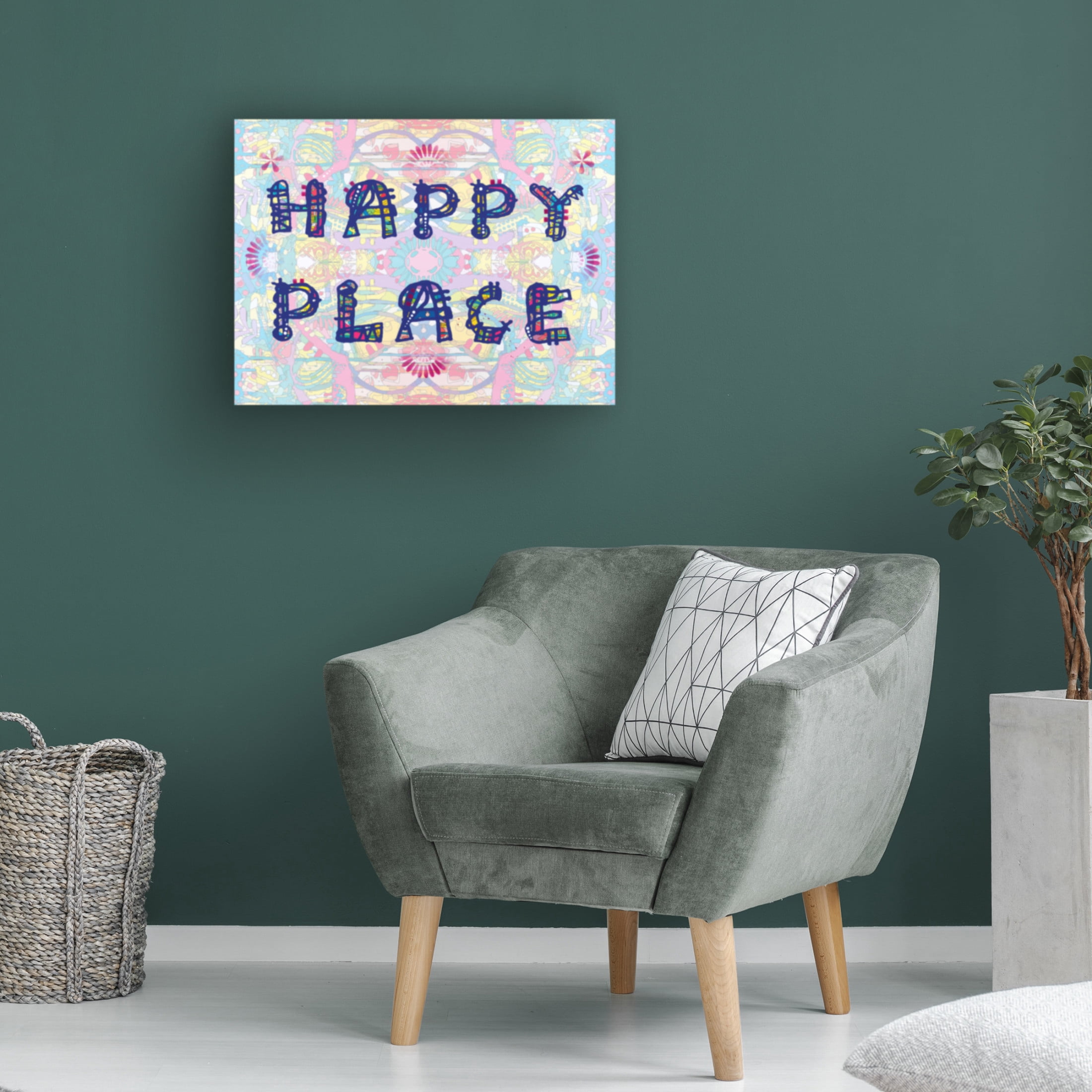 Canvas Wall Art - Dean Russo 'Happy Place' Wall Art for Living Room, Bedroom, or Office Décor by Trademark Fine Art - 47 x 35 Inches