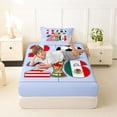 thumbnail image 4 of Erosebridal American Ball Sport Twin Sheet Sets,Football Ball Games Bedding For Kids Boys 3-Piece, 4 of 6