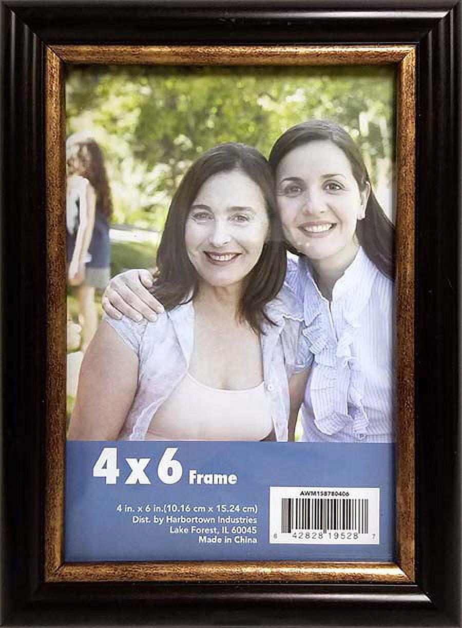 Mainstays Curved Brynn 4 x 6 Mahogany Finish Picture Frame