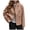 Beige-B4Wff, variant on Womens Double Cropped Peacoats Wool Blend Casual Overcoat Long Sleeve Jacket Soild Color Business Casual Winter Warm Short Jacket