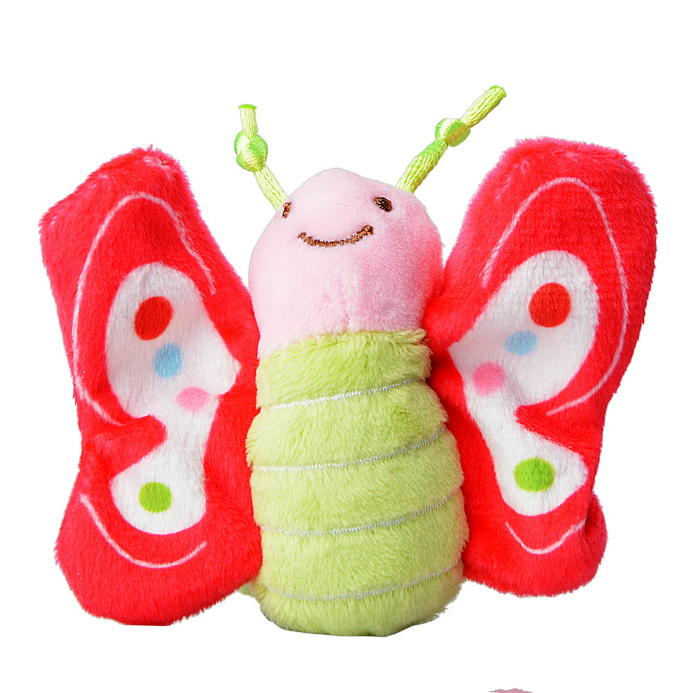 Cute Animal Shape Wrist Rattle Toys Super Soft Plush Butterfly Wrist ...