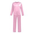 thumbnail image 6 of Matching Family Pajamas Silk Christmas Pajamas Long Sleeve Pullover Sleepwear Holiday Top and Pajamas Pants Mother Daughter Matching Pajamas, 6 of 9