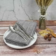 thumbnail image 3 of Paños de cocina de microfibra absorbentes, extra grandes y gruesos, diseño de rayas, 45 x 65 cm, paquete de 8, color gris, 3 of 4