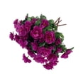 thumbnail image 4 of 4 manojos de flores artificiales de seda sintética, rododendros, decoración reutilizable. Púrpura, 4 of 9