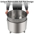 thumbnail image 2 of 20.5 Inch Smokeless Fire Pit with Removable Ash Pan and Stand,Portable Outdoor Fire Pit with Air Switch and Handle,Stainless Steel Wood Burning Fireplace,Ideal for Camping Backyard Patio, 2 of 7