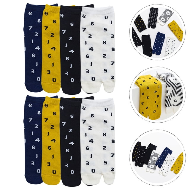 CRILSTYLEO 4Pares Calcetines Cortos Antideslizantes De Con Creativo En Colores Surtidos