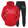 thumbnail image 3 of Conjuntos de otoño para hombre "Ingeniero eléctrico que es una pregunta" Sudadera con capucha divertida + Pantalones Trajes de 2 piezas Ropa deportiva de manga larga Pantalones de jogging, 3 of 5