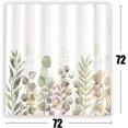 thumbnail image 6 of JOOCAR Green and White Shower Curtain, Fabric Shower Curtains for Bathroom, Plant Leaves Shower Curtain Sets with 12 Hooks 72''×72‘’ (Green White), 6 of 6