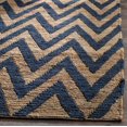 thumbnail image 3 of SAFAVIEH Organic Glanville Chevron Jute Area Rug, Blue/Natural, 9' x 12', 3 of 7